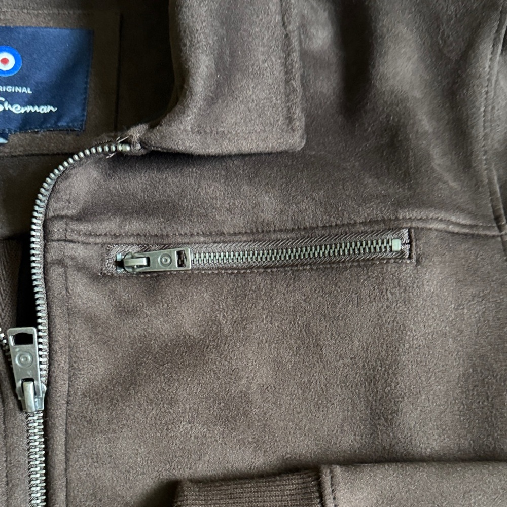 Ben Sherman Dark Brown Faux Suede Jacket - Picture 3 of 6